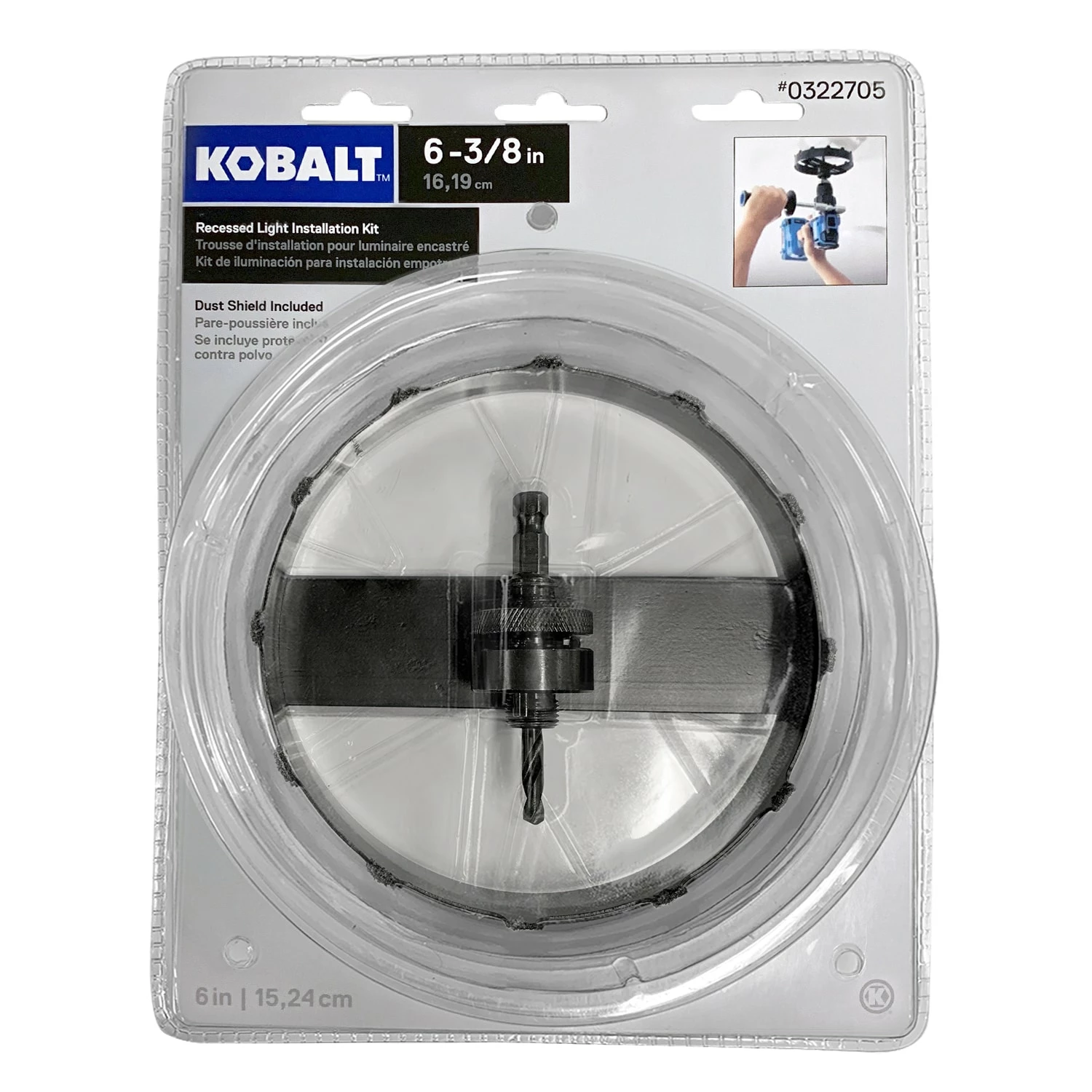 Kobalt Hole Saws & Kits 6-3/8-in Carbide-Grit Arbored Recessed Lighting Hole Saw 1 Kobalt Hole Saws & Kits 6-3/8-in Carbide-Grit Arbored Recessed Lighting Hole Saw