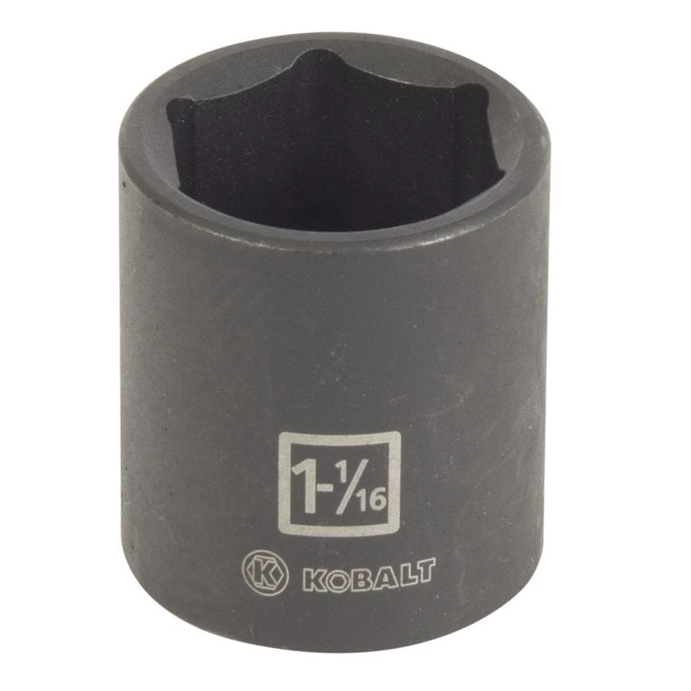Kobalt Impact Sockets & Impact Socket Sets Standard (SAE) 1/2-in Drive 1-1/16-in 6-Point Impact Socket 1 Kobalt Impact Sockets & Impact Socket Sets Standard (SAE) 1/2-in Drive 1-1/16-in 6-Point Impact Socket