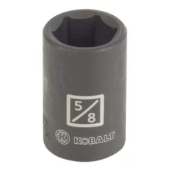 Kobalt Impact Sockets & Impact Socket Sets Standard (SAE) 1/2-in Drive 5/8-in 6-Point Impact Socket