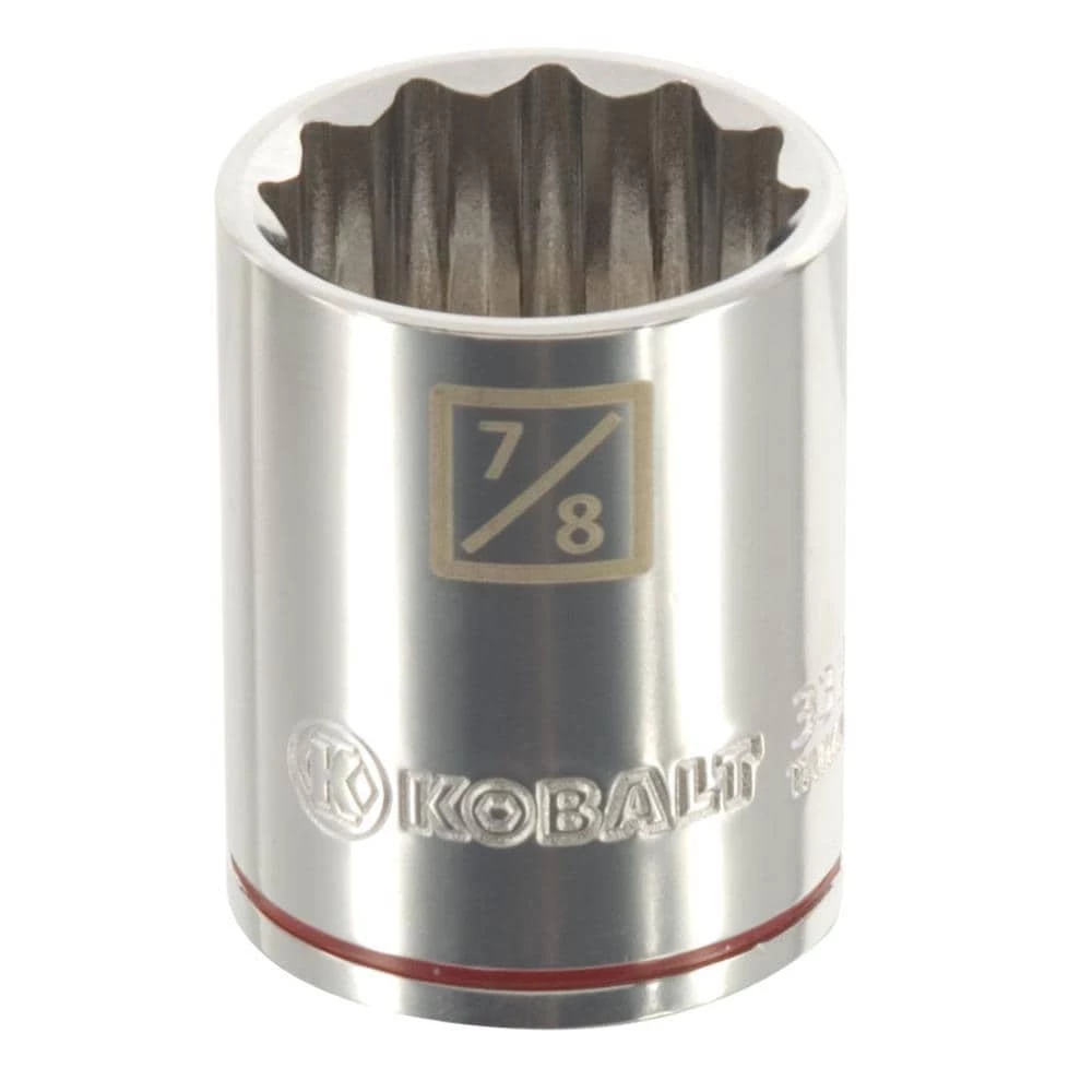 Kobalt Sockets & Socket Sets Standard (SAE) 1/2-in Drive 12-point 7/8-in Shallow Socket 1 Kobalt Sockets & Socket Sets Standard (SAE) 1/2-in Drive 12-point 7/8-in Shallow Socket