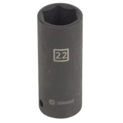 Kobalt Impact Sockets & Impact Socket Sets Metric 1/2-in Drive 22mm 6-Point Impact Socket