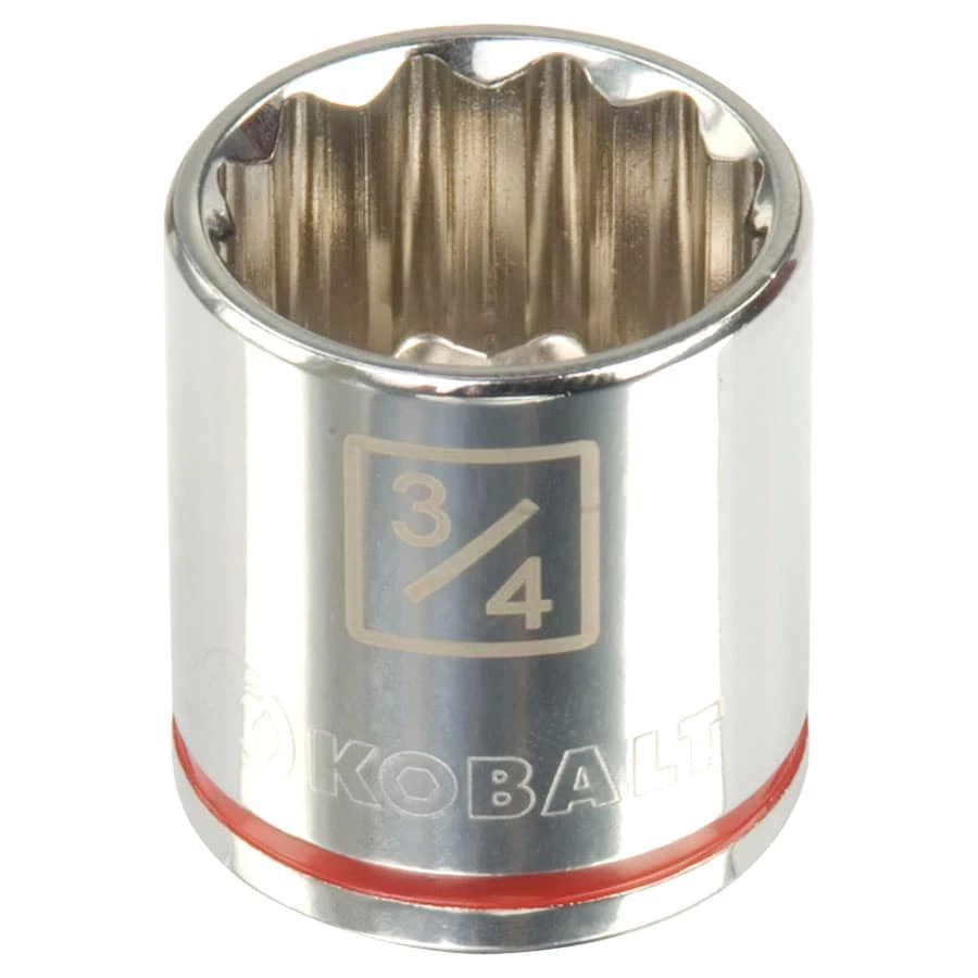 Kobalt Sockets & Socket Sets Standard (SAE) 3/8-in Drive 12-point 3/4-in Shallow Socket 1 Kobalt Sockets & Socket Sets Standard (SAE) 3/8-in Drive 12-point 3/4-in Shallow Socket