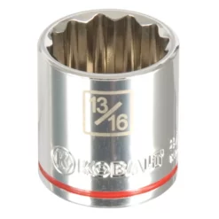 Kobalt Sockets & Socket Sets Standard (SAE) 3/8-in Drive 12-point 13/16-in Shallow Socket