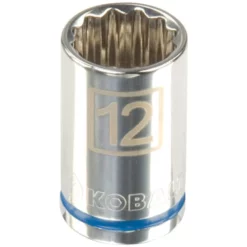 Kobalt Sockets & Socket Sets Metric 3/8-in Drive 12-point 12-mm Shallow Socket