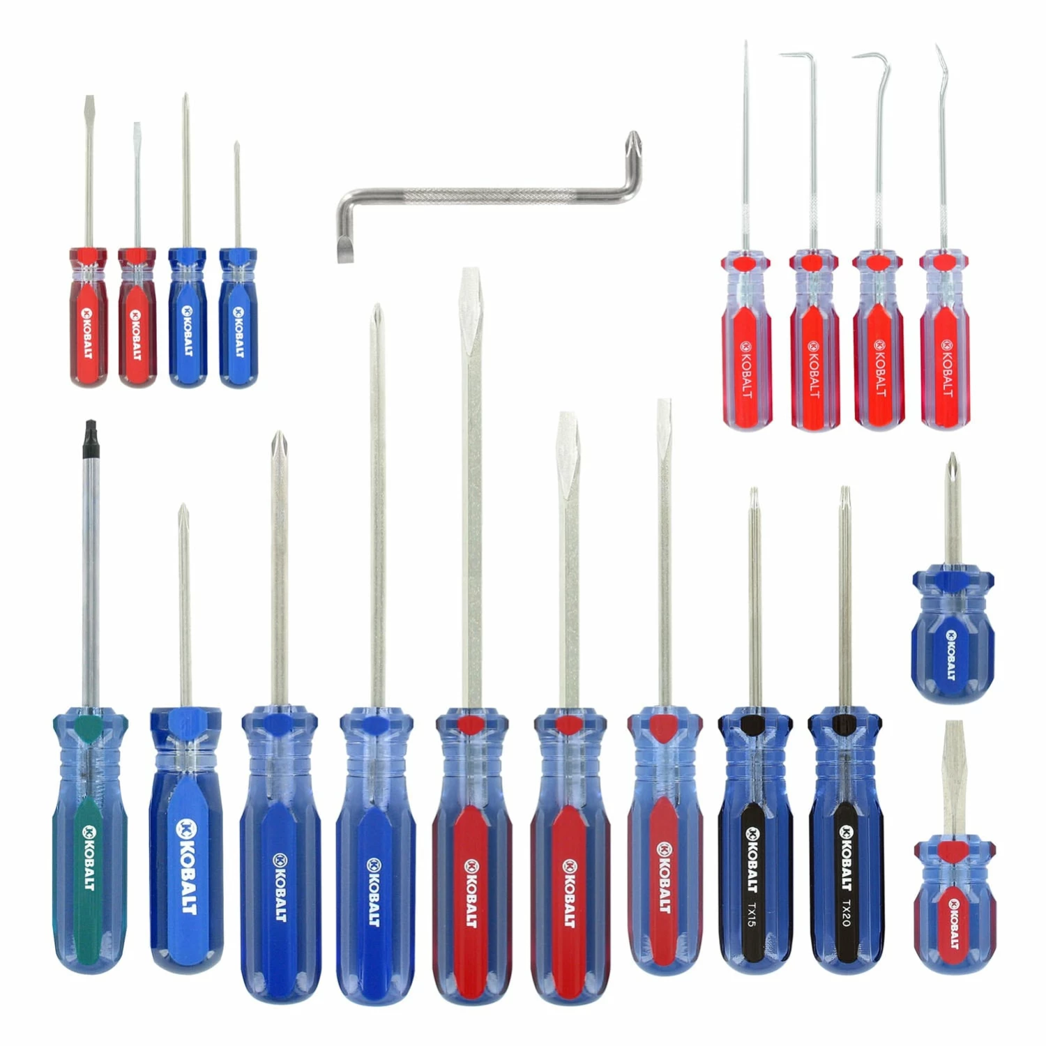 Kobalt Screwdrivers 20-Piece Acetate Handle Set Screwdriver Set 1 Kobalt Screwdrivers 20-Piece Acetate Handle Set Screwdriver Set
