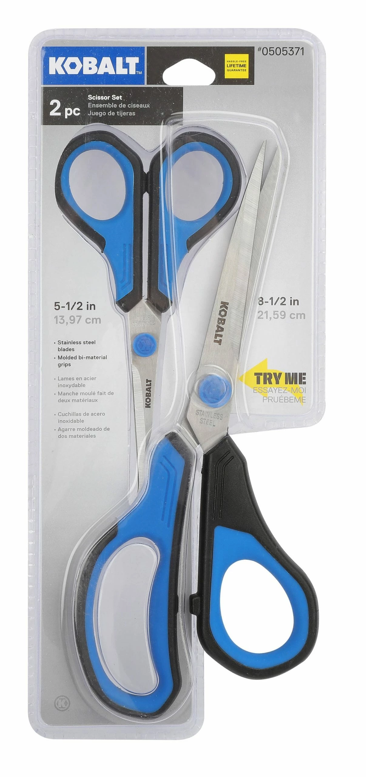 Kobalt 5.5-in Stainless Steel Non-slip Scissors 2 Kobalt 5.5-in Stainless Steel Non-slip Scissors - Image 2