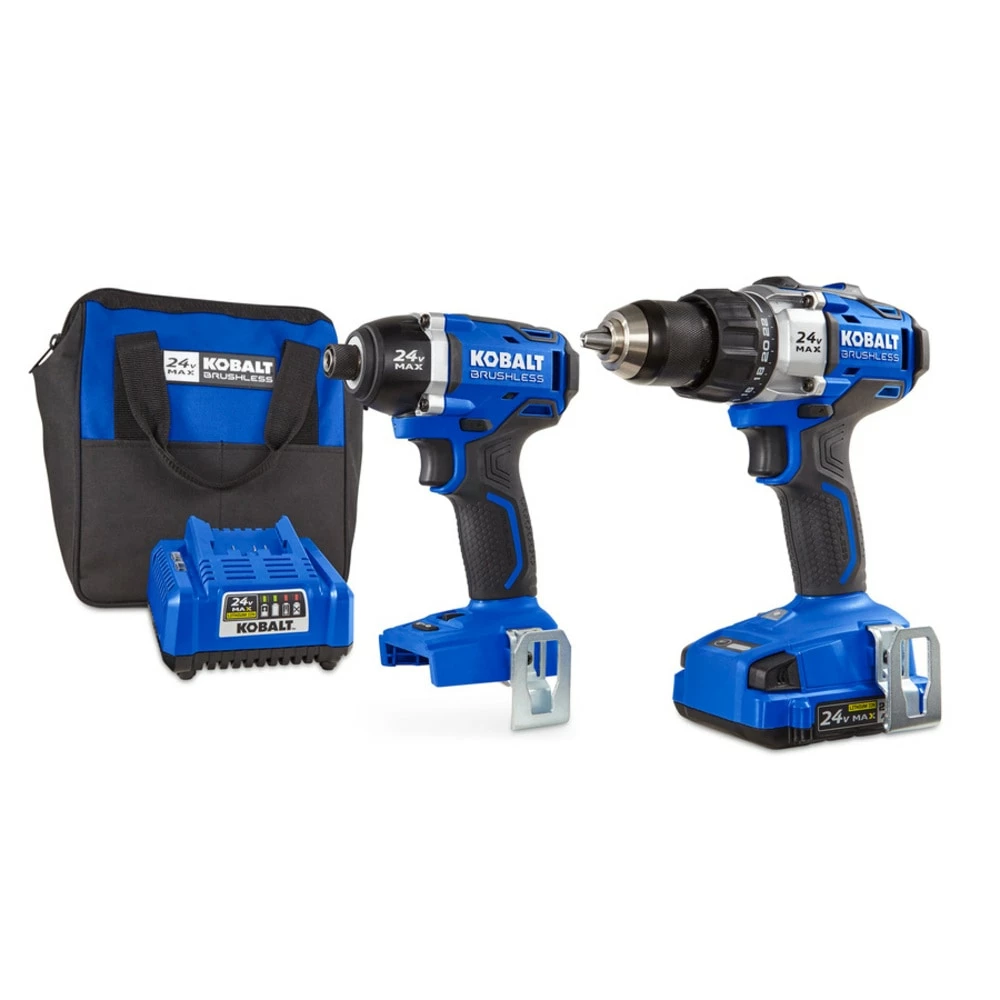 Kobalt Power Tool Combo Kits 2-Tool 24-Volt Max Brushless Power Tool Combo Kit with Soft Case (1-Battery Included and Charger Included) 1 Kobalt Power Tool Combo Kits 2-Tool 24-Volt Max Brushless Power Tool Combo Kit with Soft Case (1-Battery Included and Charger Included)