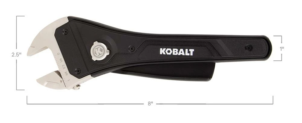 Kobalt Adjustable Wrenches Rapid adjust 8-in Steel and Plastic Adjustable Wrench 7 Kobalt Adjustable Wrenches Rapid adjust 8-in Steel and Plastic Adjustable Wrench - Image 7