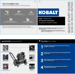 Kobalt Air Compressors 8-Gallon Single Stage Portable Electric Horizontal Air Compressor -Kobalt Sales Shop 08074535