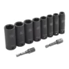Kobalt Impact Sockets & Impact Socket Sets 10-Piece Standard (SAE) 3/8-in Drive Set 6-Point Impact Socket Set