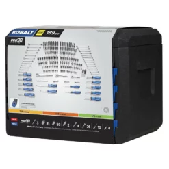 Kobalt Mechanics Tool Sets 189-Piece Standard (SAE) and Metric Combination Polished Chrome Mechanics Tool Set (1/4-in; 3/8-in) 12 Kobalt Mechanics Tool Sets 189-Piece Standard (SAE) and Metric Combination Polished Chrome Mechanics Tool Set (1/4-in; 3/8-in) -Kobalt Sales Shop 08512884