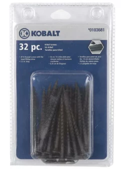 Kobalt Slatwall & Rail Storage Systems 32-Piece 2.5-in Black Phosphate Steel Multipurpose Accessory Kit -Kobalt Sales Shop 08776826