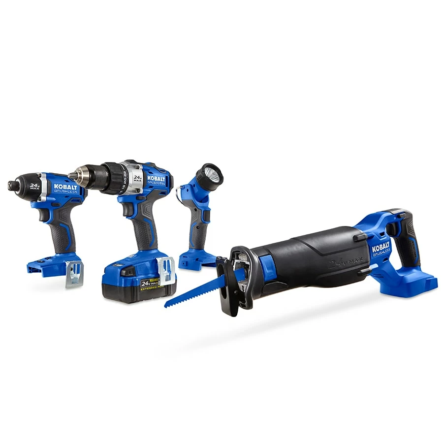 Kobalt Power Tool Combo Kits 4-Tool 24-Volt Max Brushless Power Tool Combo Kit with Soft Case (1-Battery Included and Charger Included) 3 Kobalt Power Tool Combo Kits 4-Tool 24-Volt Max Brushless Power Tool Combo Kit with Soft Case (1-Battery Included and Charger Included) - Image 3