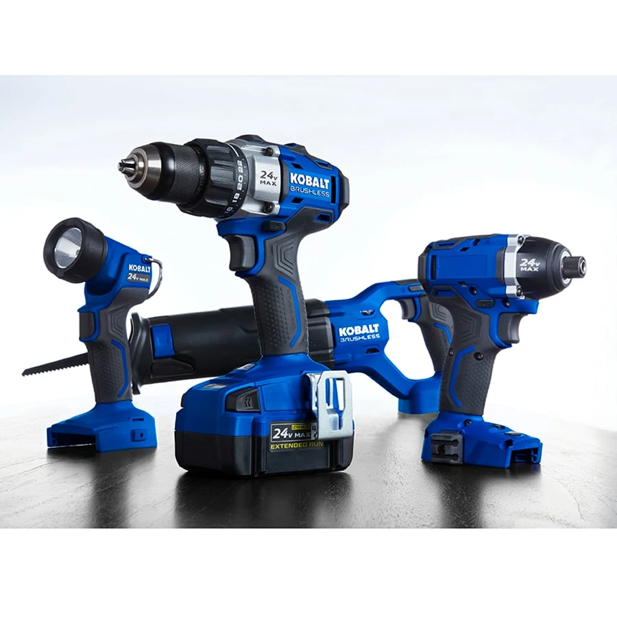 Kobalt Power Tool Combo Kits 4-Tool 24-Volt Max Brushless Power Tool Combo Kit with Soft Case (1-Battery Included and Charger Included) 2 Kobalt Power Tool Combo Kits 4-Tool 24-Volt Max Brushless Power Tool Combo Kit with Soft Case (1-Battery Included and Charger Included) - Image 2