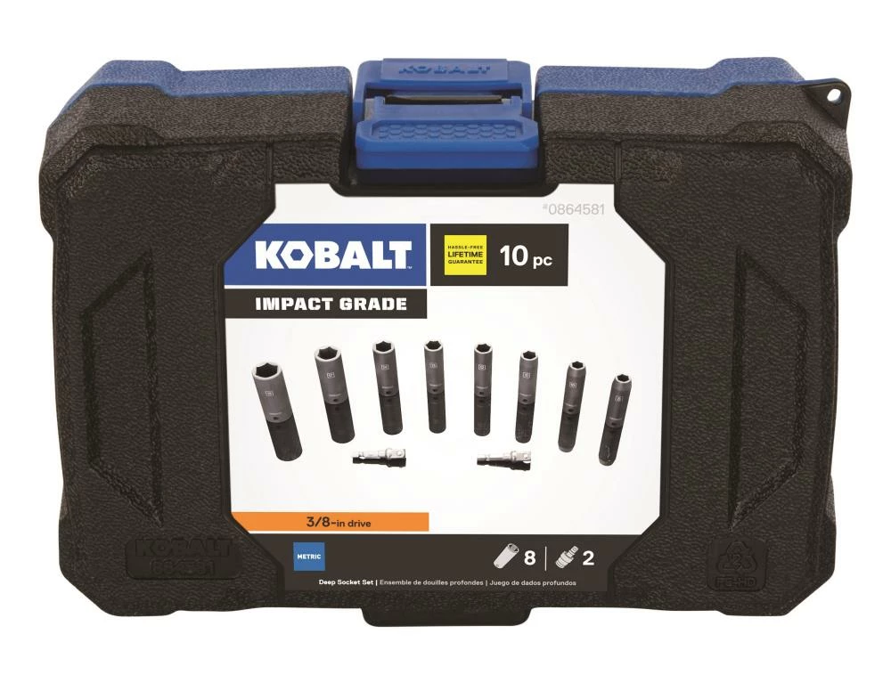 Kobalt Impact Sockets & Impact Socket Sets 10-Piece Metric 3/8-in Drive Set 6-Point Impact Socket Set 4 Kobalt Impact Sockets & Impact Socket Sets 10-Piece Metric 3/8-in Drive Set 6-Point Impact Socket Set - Image 4