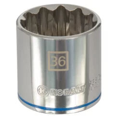 Kobalt Sockets & Socket Sets Metric 1/2-in Drive 12-point 36-mm Shallow Socket