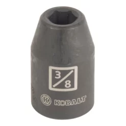 Kobalt Impact Sockets & Impact Socket Sets -Piece Standard (SAE) 1/2-in Drive 3/8-in 6-Point Impact Socket