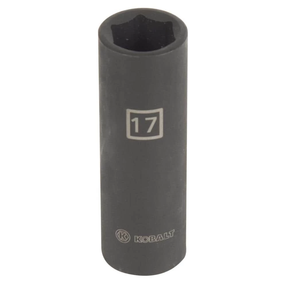 Kobalt Impact Sockets & Impact Socket Sets Metric 1/2-in Drive 17mm 6-Point Impact Socket 1 Kobalt Impact Sockets & Impact Socket Sets Metric 1/2-in Drive 17mm 6-Point Impact Socket