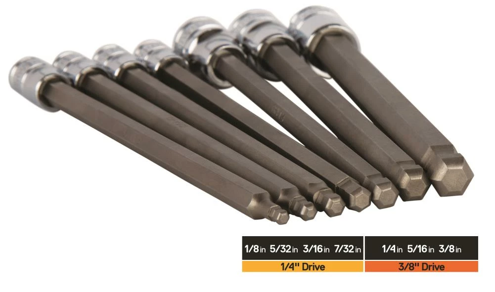 Kobalt Driver Sockets & Sets 7-Piece 1/4-in; 3/8-in Drive Set Hex Bit Standard (SAE) Driver Socket Set 2 Kobalt Driver Sockets & Sets 7-Piece 1/4-in; 3/8-in Drive Set Hex Bit Standard (SAE) Driver Socket Set - Image 2