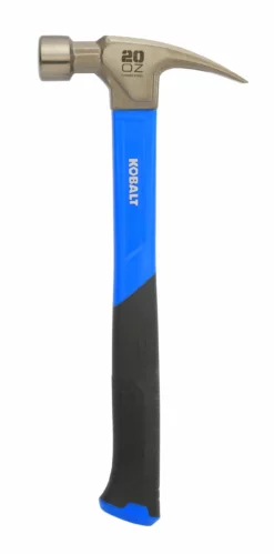 Kobalt Hammers 20-oz Smooth Face Steel Head Fiberglass Claw Hammer
