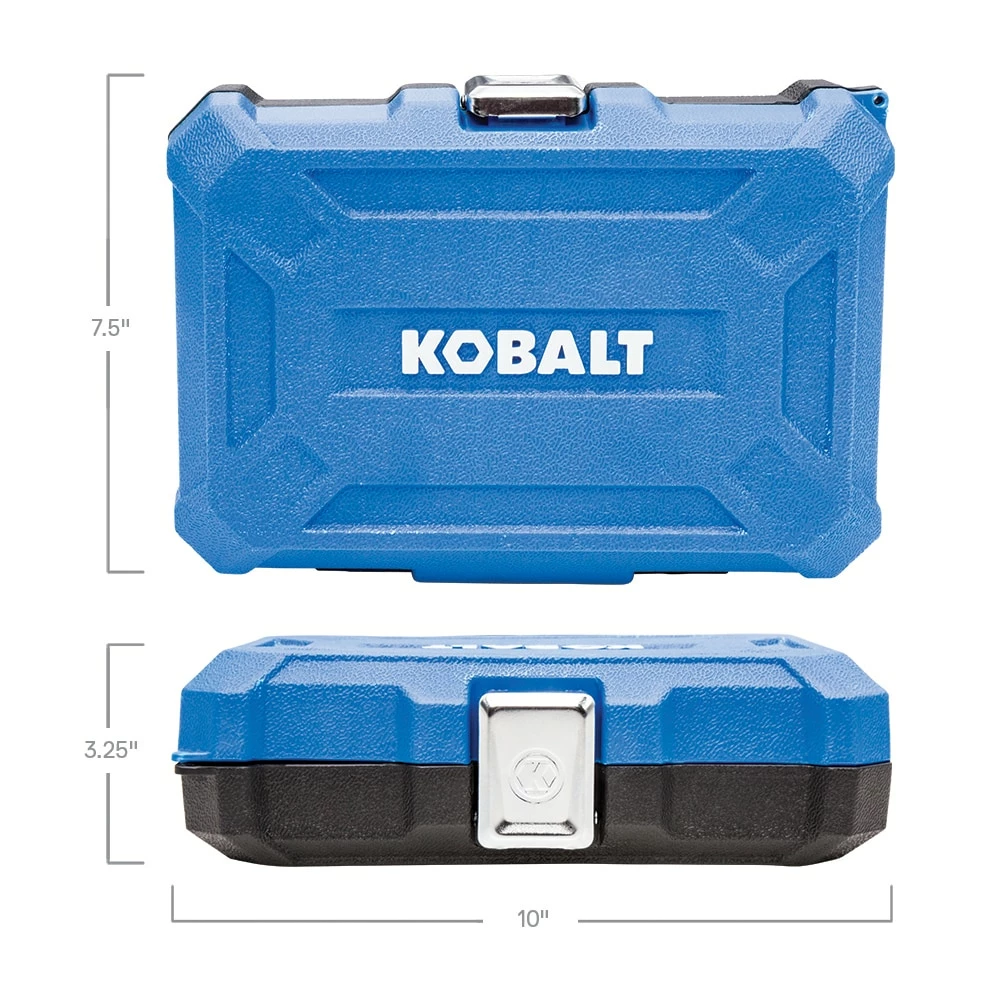 Kobalt Mechanics Tool Sets 64-Piece Standard (SAE) and Metric Combination Polished Chrome Mechanics Tool Set (1/4-in; 3/8-in; 1/2-in;) 10 Kobalt Mechanics Tool Sets 64-Piece Standard (SAE) and Metric Combination Polished Chrome Mechanics Tool Set (1/4-in; 3/8-in; 1/2-in;) - Image 10