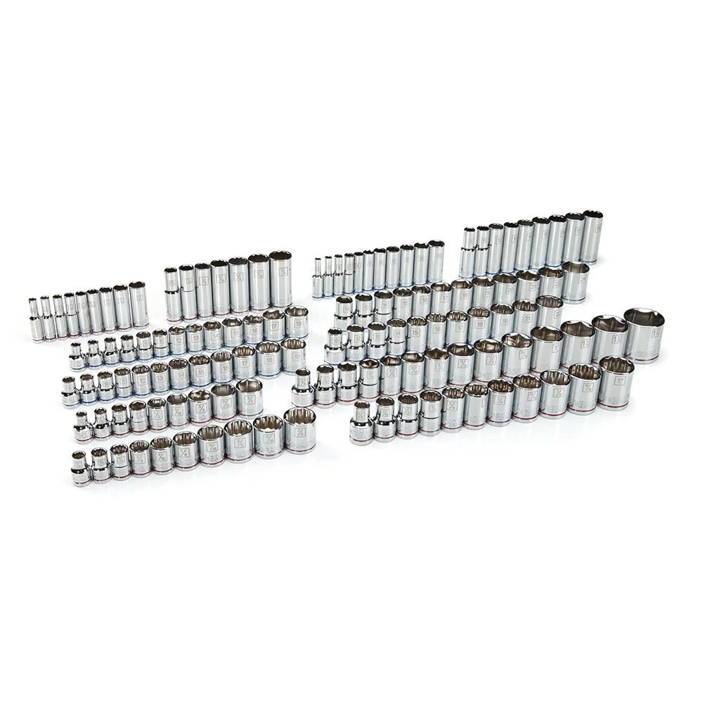 Kobalt Mechanics Tool Sets 300-Piece Standard (SAE) and Metric Combination Polished Chrome Mechanics Tool Set (1/4-in; 3/8-in) 12 Kobalt Mechanics Tool Sets 300-Piece Standard (SAE) and Metric Combination Polished Chrome Mechanics Tool Set (1/4-in; 3/8-in) - Image 12