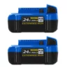 Kobalt Power Tool Batteries & Chargers 24-Volt Max 2-Pack 4 Amp-Hour; 4 Amp-Hour Lithium Power Tool Battery
