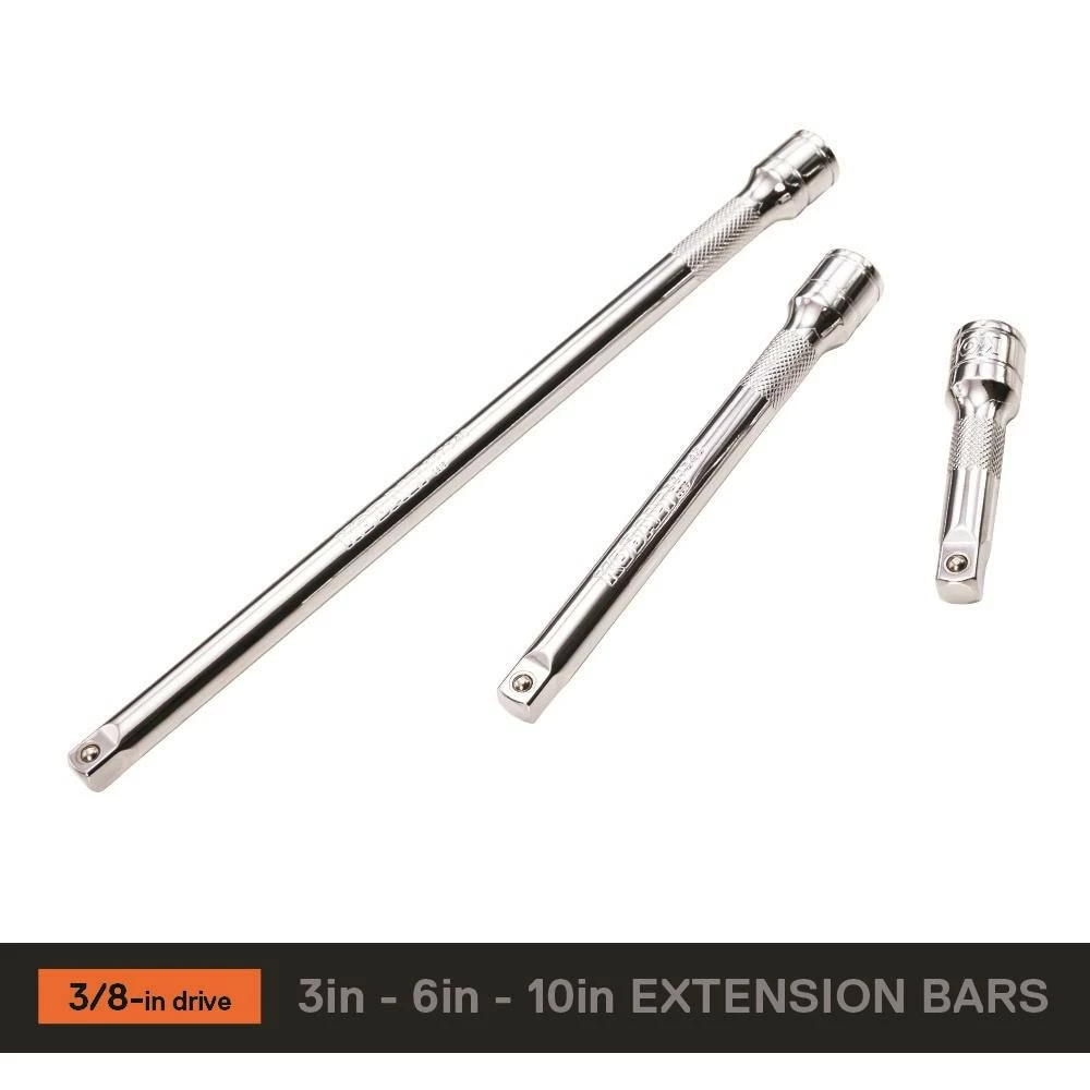 Kobalt Socket Extensions 3-Piece 3/8-in Drive Socket Extension Set 2 Kobalt Socket Extensions 3-Piece 3/8-in Drive Socket Extension Set - Image 2