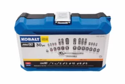 Kobalt Mechanics Tool Sets 30-Piece Standard (SAE) and Metric Combination Polished Chrome Mechanics Tool Set (3/8-in) -Kobalt Sales Shop 11294860 scaled