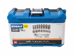 Kobalt Mechanics Tool Sets 19-Piece Standard (SAE) Polished Chrome Mechanics Tool Set (3/8-in) -Kobalt Sales Shop 11369692 scaled