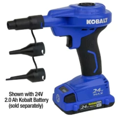 Kobalt Air Inflators 24V Cordless High Volume Inflator 24-Volt Lithium Ion (Li-Ion) Air Inflator (Power Source: Battery) 14 Kobalt Air Inflators 24V Cordless High Volume Inflator 24-Volt Lithium Ion (Li-Ion) Air Inflator (Power Source: Battery) -Kobalt Sales Shop 11629465