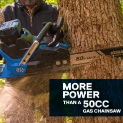 Kobalt Cordless Electric Chainsaws 80-Volt Max 18-in Brushless Cordless Electric Chainsaw 5 Ah (Battery & Charger Included) -Kobalt Sales Shop 12049904