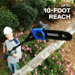 Kobalt Cordless Electric Pole Saws 40-Volt Max 8-in Cordless Electric Pole Saw (Battery & Charger Included) -Kobalt Sales Shop 12234439
