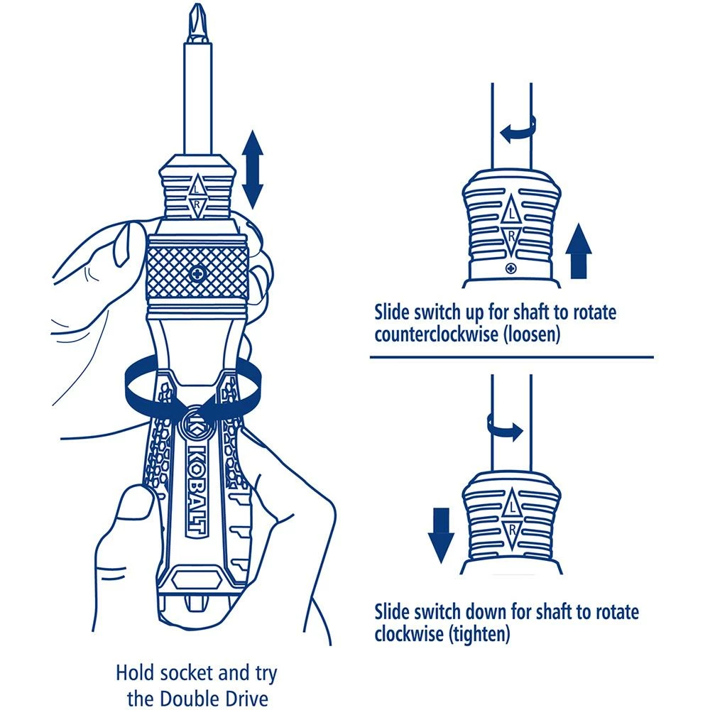 Kobalt Screwdrivers 13-Piece Plastic Handle Magnetic Ratcheting Set Multi-Bit Screwdriver Set 4 Kobalt Screwdrivers 13-Piece Plastic Handle Magnetic Ratcheting Set Multi-Bit Screwdriver Set - Image 4
