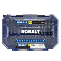 Kobalt Screwdriver Bits 1-in Set Steel Hex Shank Screwdriver Bit Set Screwdriver (100-Piece)