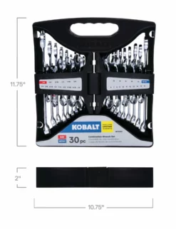Kobalt Combination Wrenches & Sets 30-Piece Set 12-point Standard (SAE) and Metric Combination Standard Combination Wrench Set -Kobalt Sales Shop 15484710 scaled