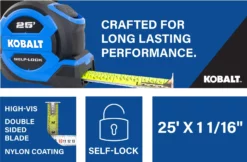 Kobalt Tape measures 25-ft Auto Lock Tape Measure -Kobalt Sales Shop 16463824