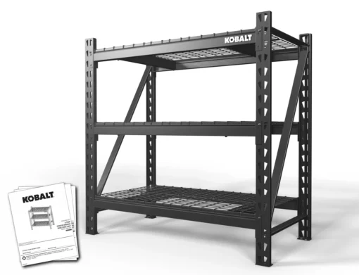 Kobalt Freestanding Shelving Units 48-in W x 24-in D x 47-in H 3-Tier Heavy Duty Steel Utility 2 Kobalt Freestanding Shelving Units 48-in W x 24-in D x 47-in H 3-Tier Heavy Duty Steel Utility -Kobalt Sales Shop 16502228