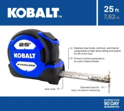 Kobalt Tape measures 25-ft Auto Lock Tape Measure -Kobalt Sales Shop 16732140