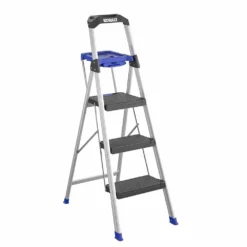 Kobalt Step Stools 3-Step 250-lb Capacity Gray Aluminum Foldable Step Stool -Kobalt Sales Shop 17788089