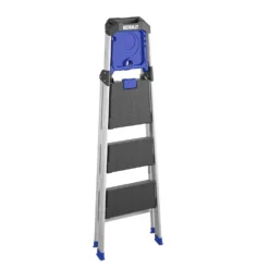 Kobalt Step Stools 3-Step 250-lb Capacity Gray Aluminum Foldable Step Stool -Kobalt Sales Shop 17788090
