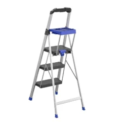 Kobalt Step Stools 3-Step 250-lb Capacity Gray Aluminum Foldable Step Stool -Kobalt Sales Shop 17788091