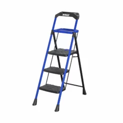 Kobalt Step Stools 3-Step 300-lb Capacity Black Steel Foldable Step Stool -Kobalt Sales Shop 17788340