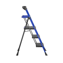 Kobalt Step Stools 3-Step 300-lb Capacity Black Steel Foldable Step Stool -Kobalt Sales Shop 17788341