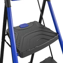 Kobalt Step Stools 3-Step 300-lb Capacity Black Steel Foldable Step Stool -Kobalt Sales Shop 17788342