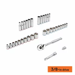 Kobalt Mechanics Tool Sets Centennial 100-Piece Standard (SAE) and Metric Combination Polished Chrome Mechanics Tool Set (1/4-in; 3/8-in) -Kobalt Sales Shop 40333065