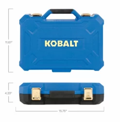 Kobalt Mechanics Tool Sets Centennial 100-Piece Standard (SAE) and Metric Combination Polished Chrome Mechanics Tool Set (1/4-in; 3/8-in) -Kobalt Sales Shop 40333067 scaled