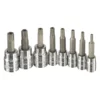 Kobalt Driver Sockets & Sets 8-Piece 1/4-in; 3/8-in Drive Set Tamper-Proof Torx Bit Tamper-Proof Driver Socket Set