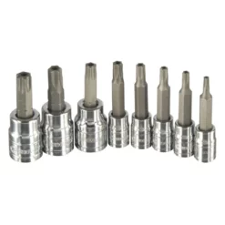 Kobalt Driver Sockets & Sets 8-Piece 1/4-in; 3/8-in Drive Set Tamper-Proof Torx Bit Tamper-Proof Driver Socket Set