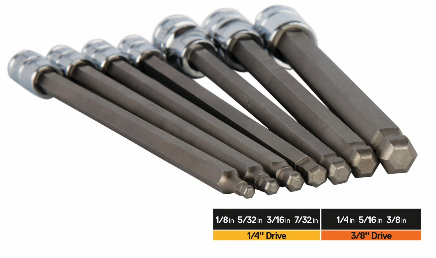 Kobalt Driver Sockets & Sets 7-Piece 1/4-in; 3/8-in Drive Set Hex Bit Standard (SAE) Driver Socket Set 2 Kobalt Driver Sockets & Sets 7-Piece 1/4-in; 3/8-in Drive Set Hex Bit Standard (SAE) Driver Socket Set - Image 2